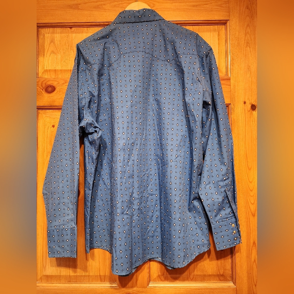 Wrangler Rancher Pearl Button Western Shirt 2XL, NWT - Picture 6 of 7